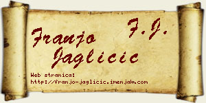 Franjo Jagličić vizit kartica
